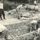 Výstavba šaten v polovině 50.let minulého století