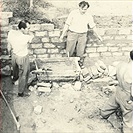 Výstavba šaten v polovině 50.let minulého století