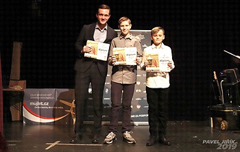 Osobnosti týmu U13 za rok 2019 - Tomáš Tichý (převzal trenér Petr Havlíček), Lukáš Váńa, Jakub Flídr