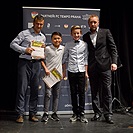 Nejlepší hráči U13 za rok 2017 - Štěpán Bárta (přebral trenér Antonín Plachý), Dat Nguyen Dang a Filip Mikeš